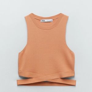 Knit cut out top